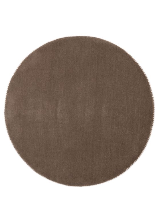 Alfombra de lana Gabbeh Uni redondo Taupe