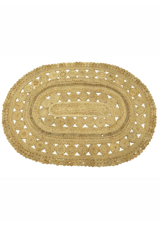 Alfombra de Yute Finn Oval Marrón claro