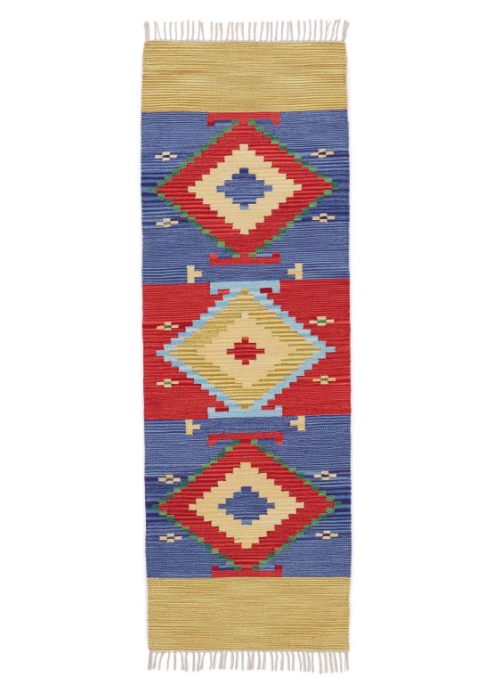 Alfombra de tejido Kilim Svea pasillo Multicolor