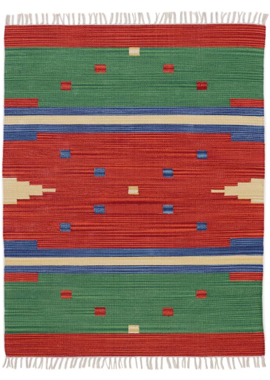 Alfombra de tejido Kilim Amar Rojo